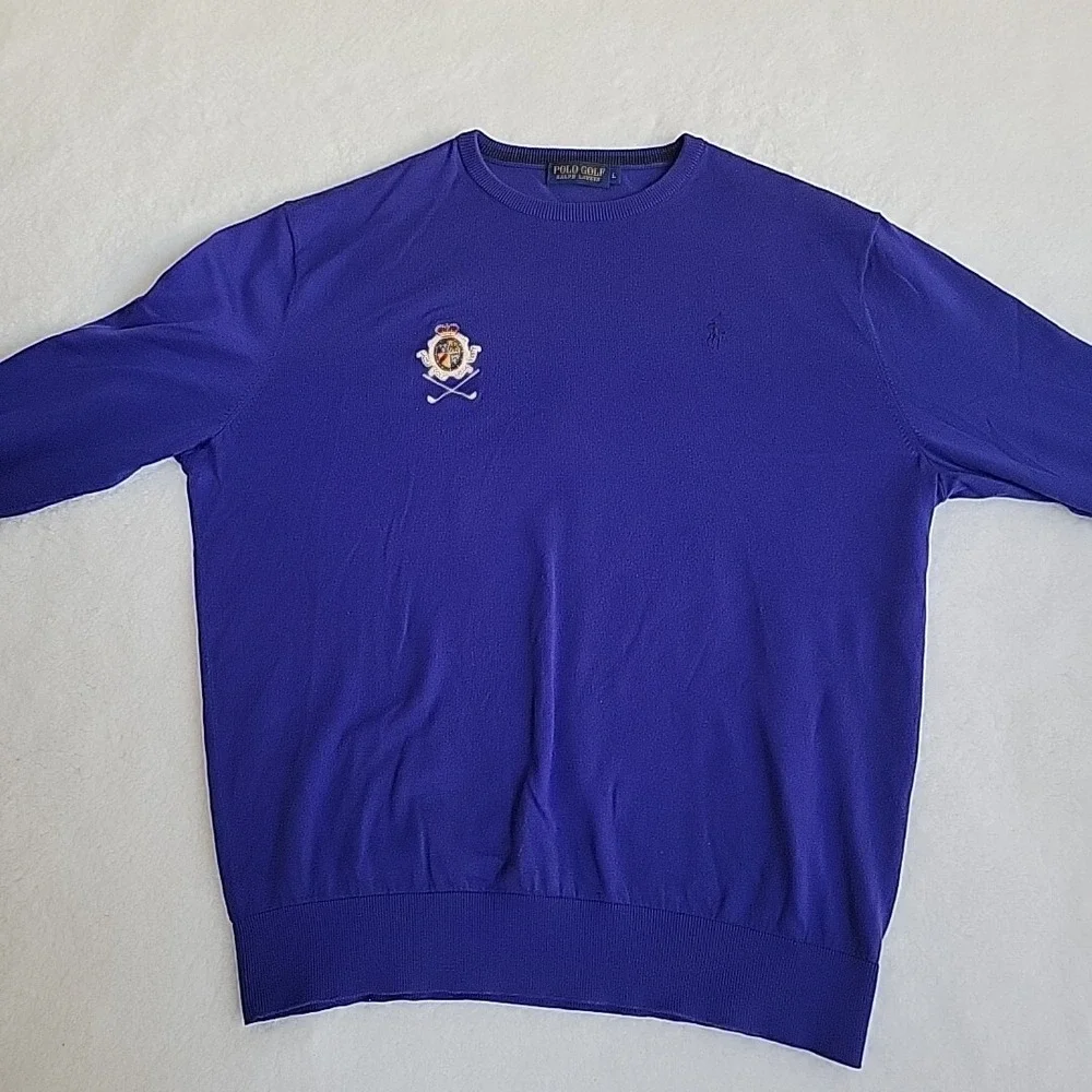 Polo Gofl Ralph Lauren‎ Embroidered Emblem Size Large Blue